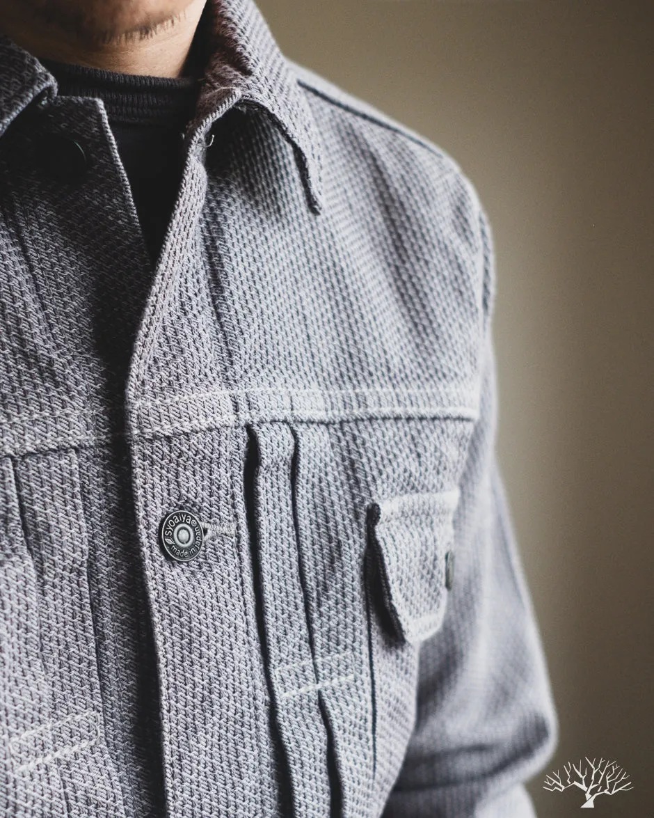 6220 Sashiko Type 2 Jacket - Grey x Black