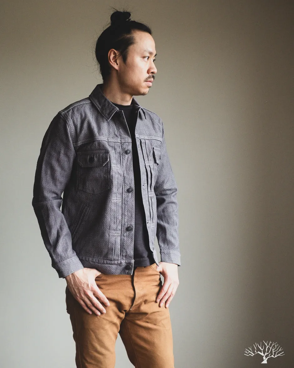 6220 Sashiko Type 2 Jacket - Grey x Black