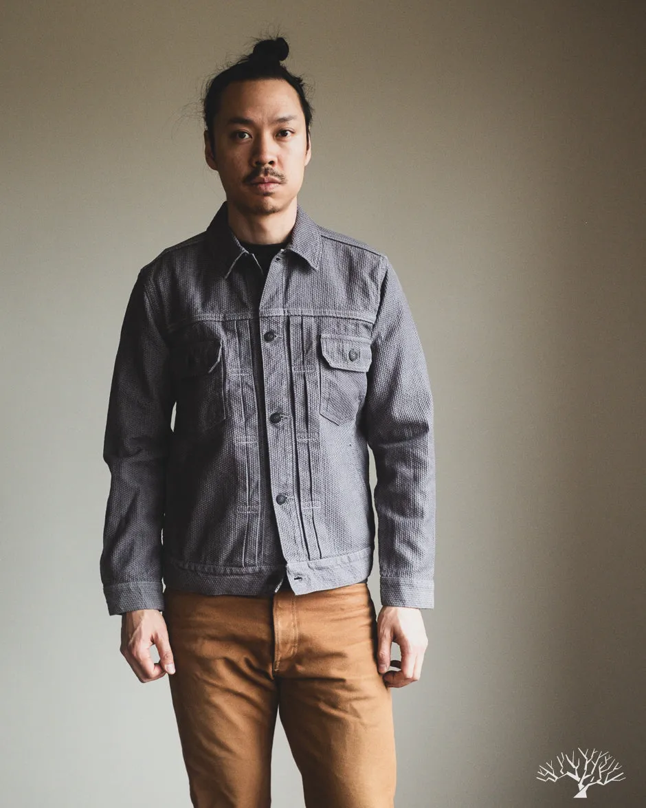 6220 Sashiko Type 2 Jacket - Grey x Black