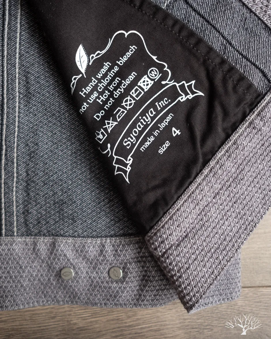 6220 Sashiko Type 2 Jacket - Grey x Black
