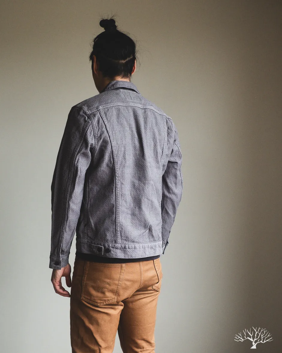 6220 Sashiko Type 2 Jacket - Grey x Black