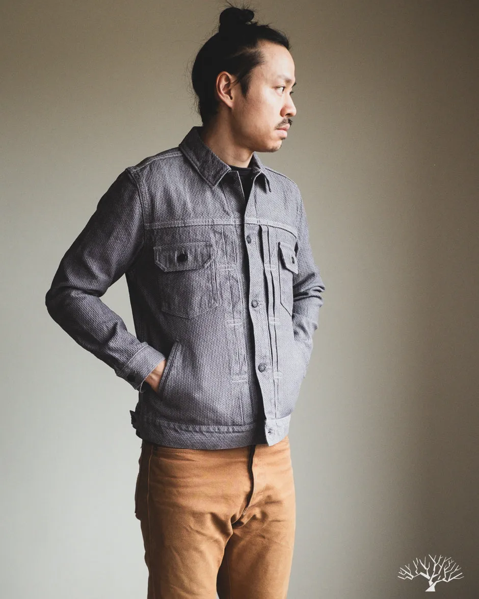 6220 Sashiko Type 2 Jacket - Grey x Black