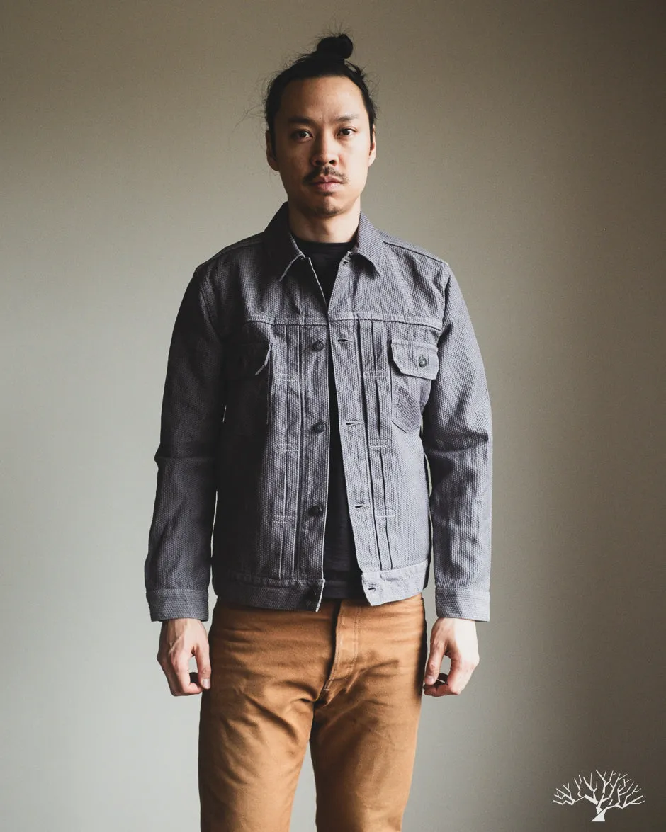 6220 Sashiko Type 2 Jacket - Grey x Black