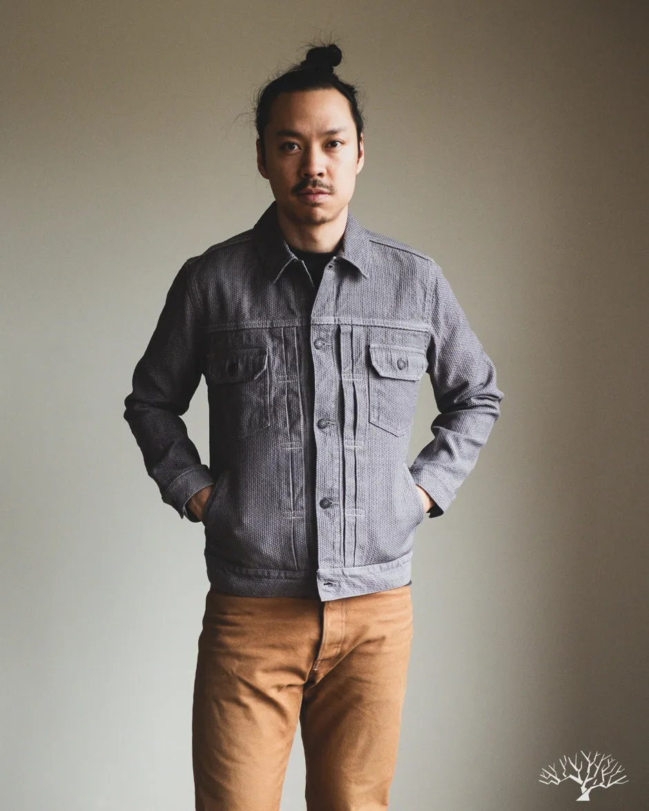 6220 Sashiko Type 2 Jacket - Grey x Black
