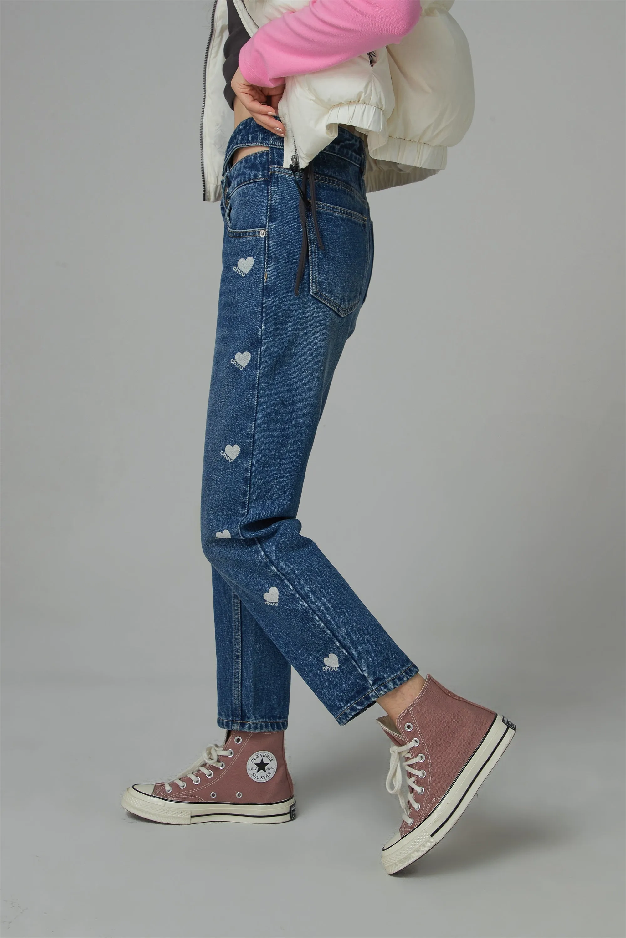A Place In My Heart Slim Straight Denim Jeans