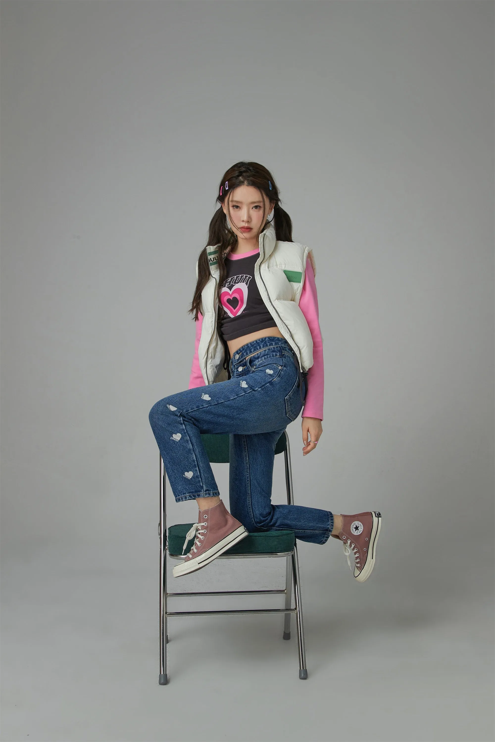 A Place In My Heart Slim Straight Denim Jeans