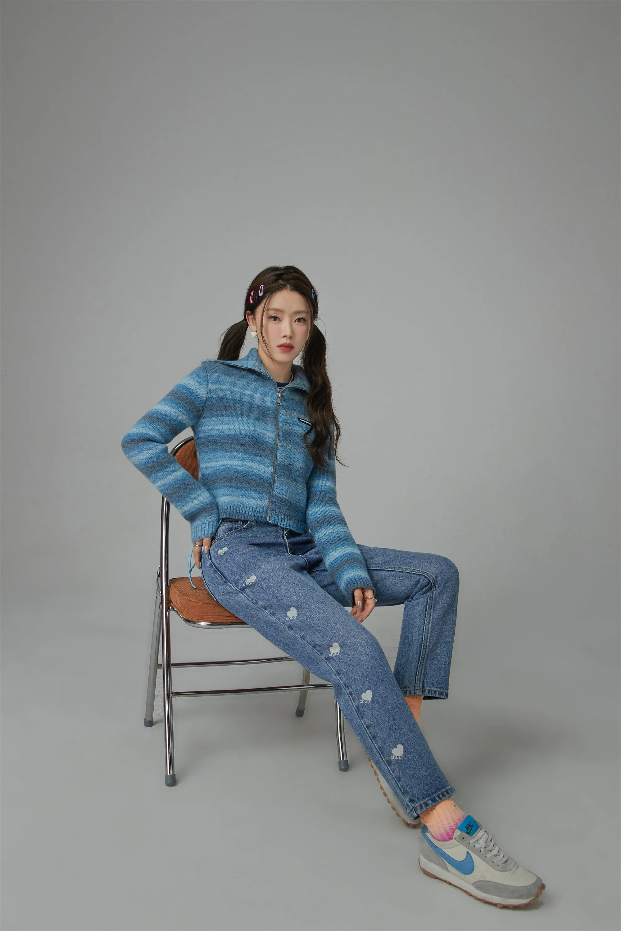 A Place In My Heart Slim Straight Denim Jeans