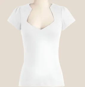 Bridget retro top white