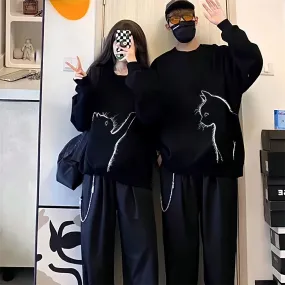 Cat Matching Couple Sweatshirts