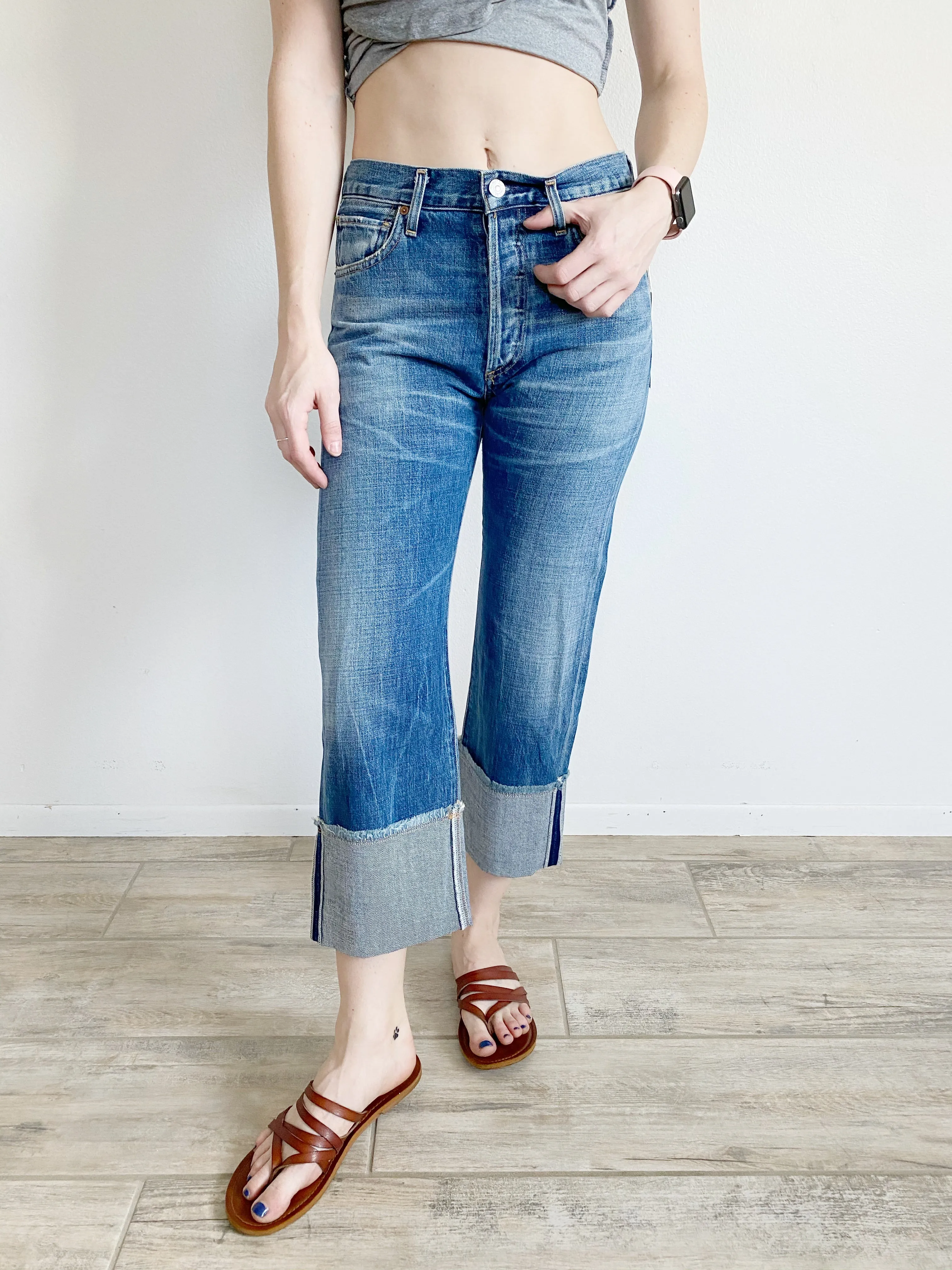 COH Citizens of Humanity Parker Relaxed Cuffed Crop Jeans NWT 25