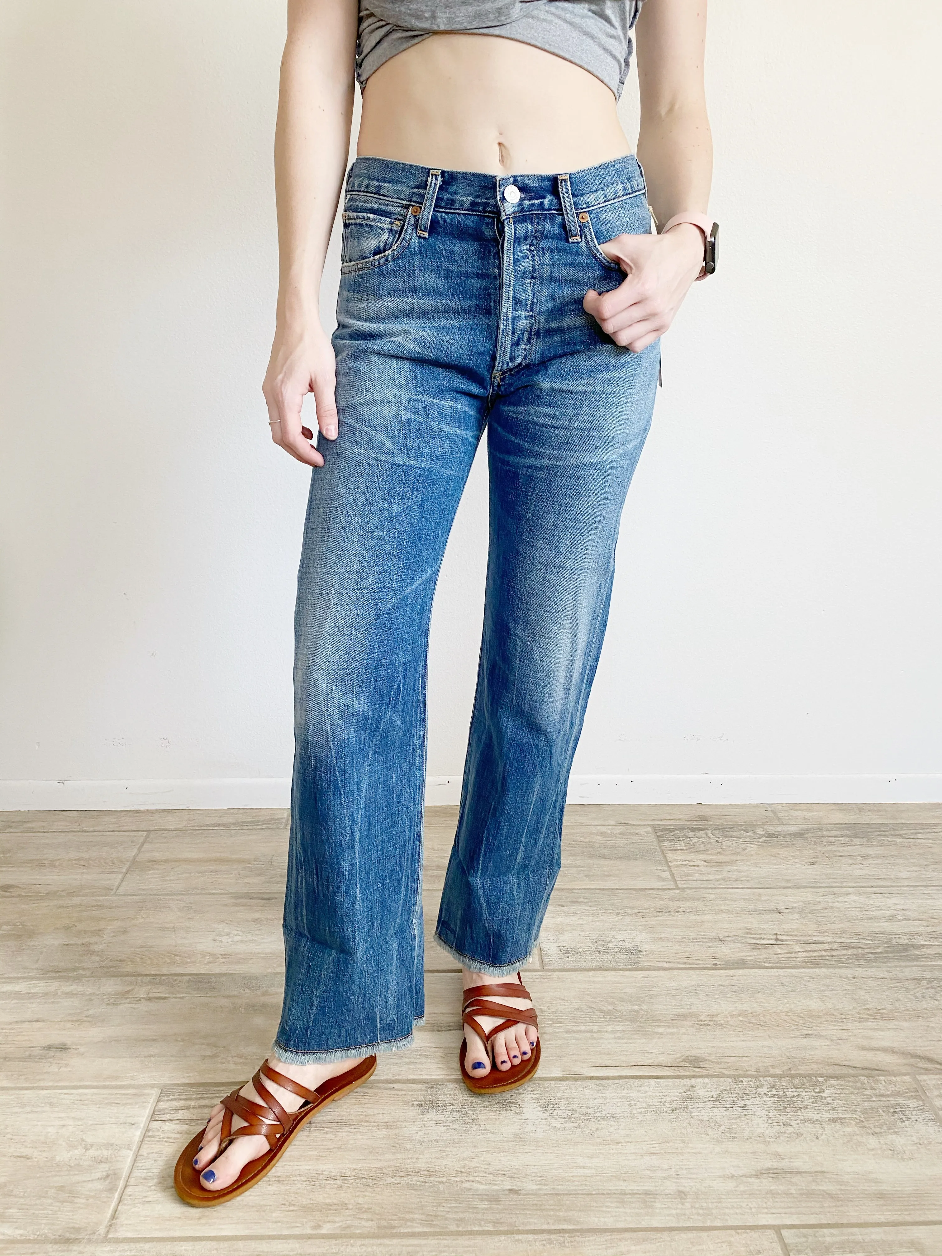 COH Citizens of Humanity Parker Relaxed Cuffed Crop Jeans NWT 25