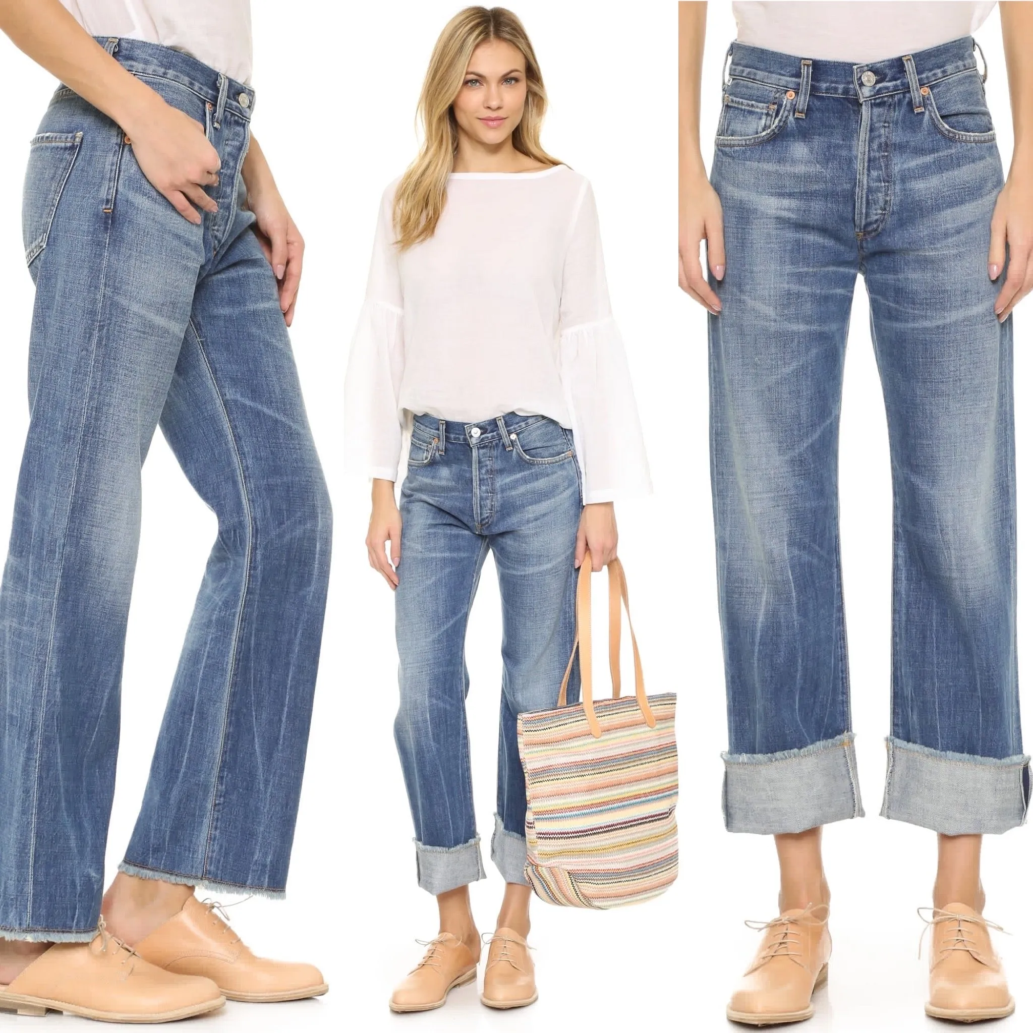 COH Citizens of Humanity Parker Relaxed Cuffed Crop Jeans NWT 25