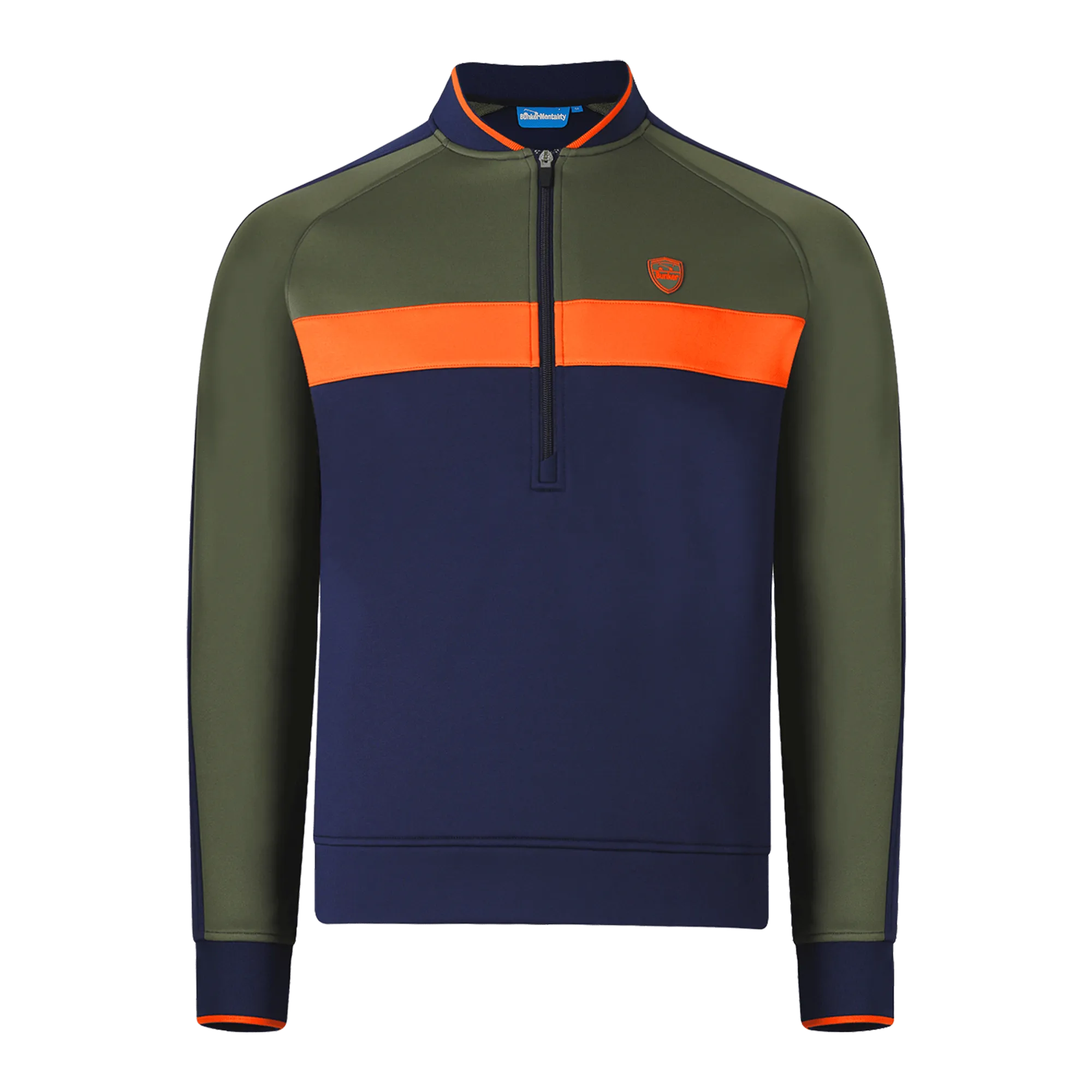 Colour Block Quarter Zip