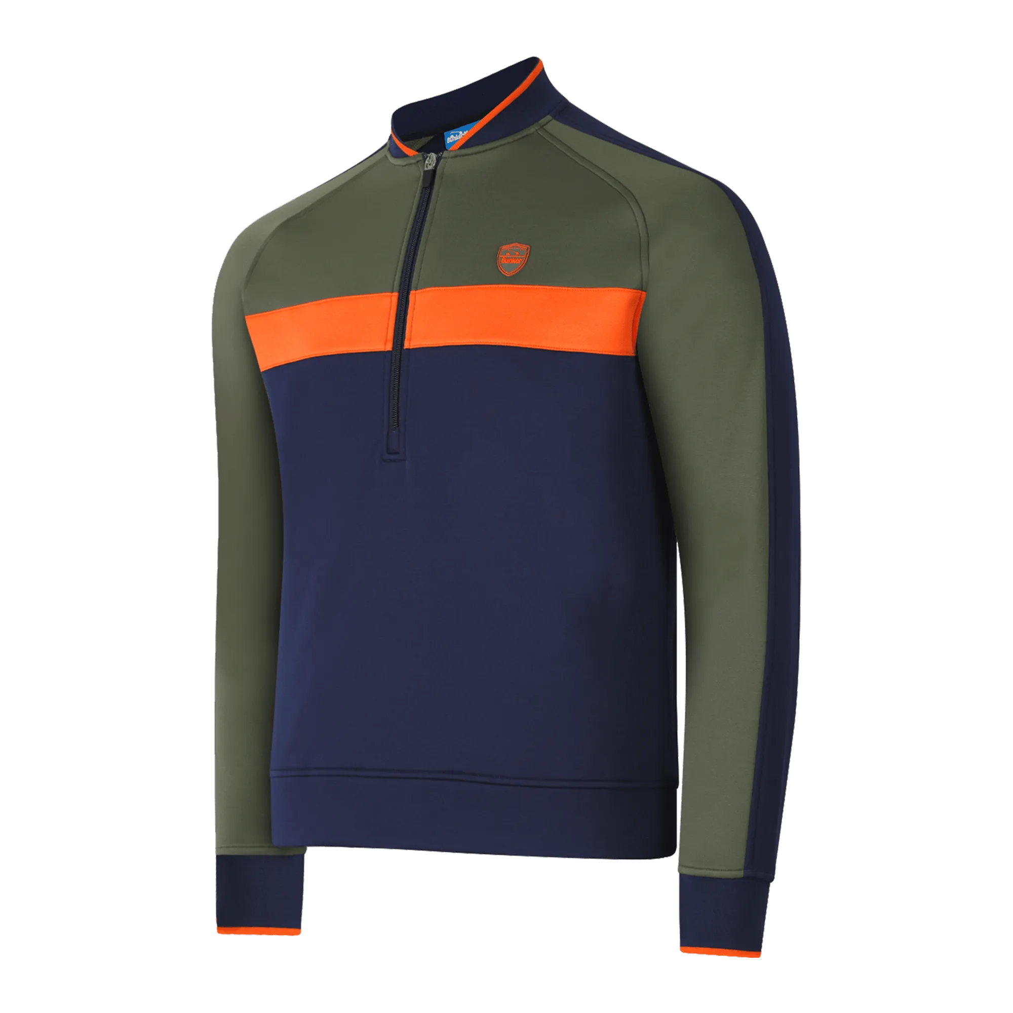 Colour Block Quarter Zip