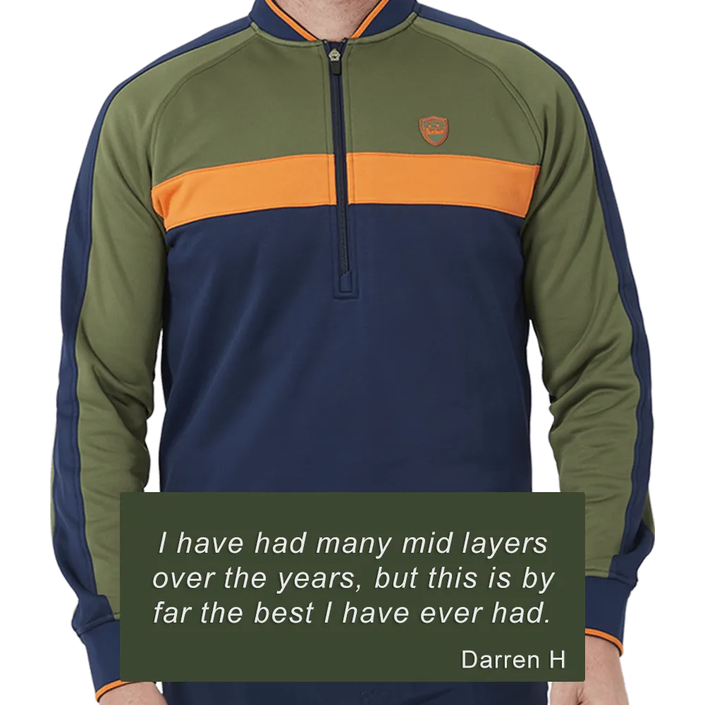 Colour Block Quarter Zip