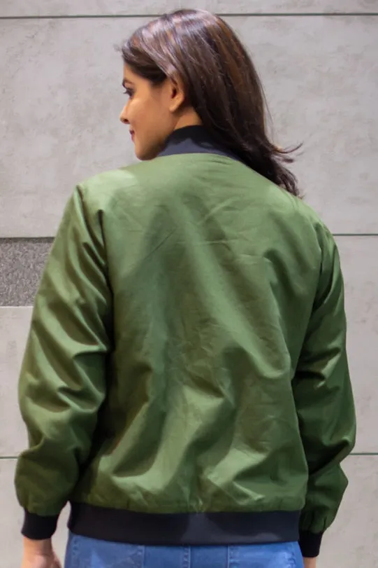 Daniela Olive Bomber Jacket