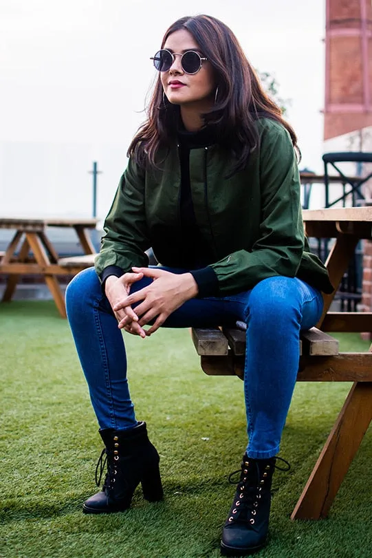 Daniela Olive Bomber Jacket