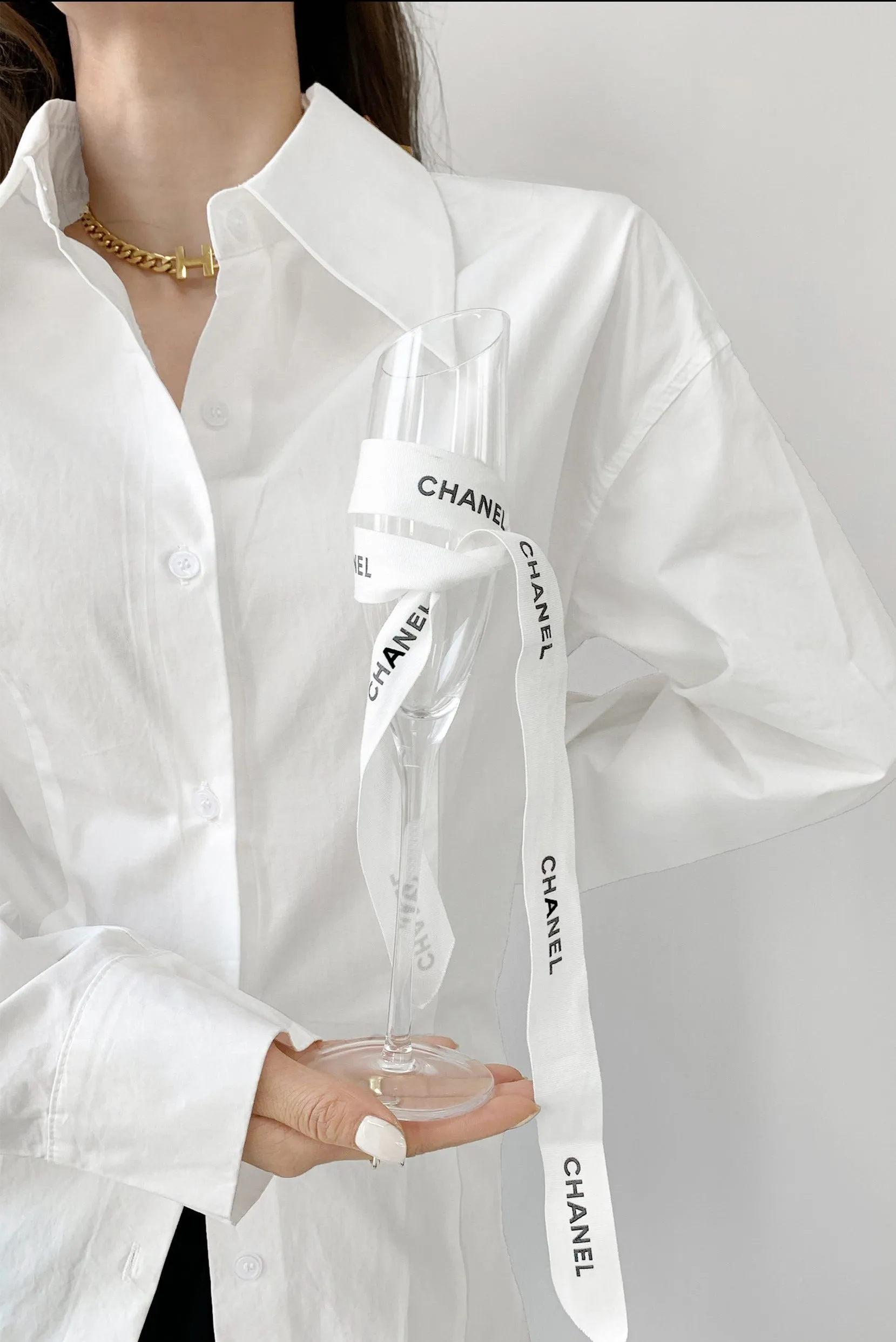 Get My Pointed collar white shirt
