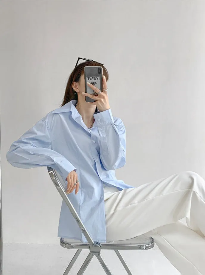 Get My Pointed collar white shirt