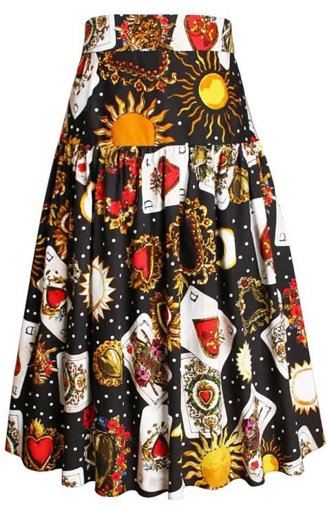 'Gonna' Card Print Skirt