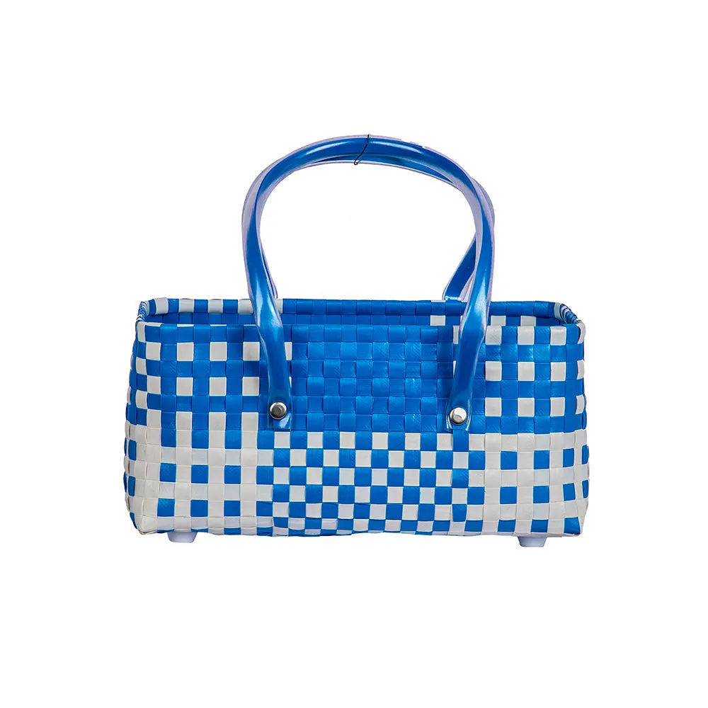 Handmade Blue & White Half Basket