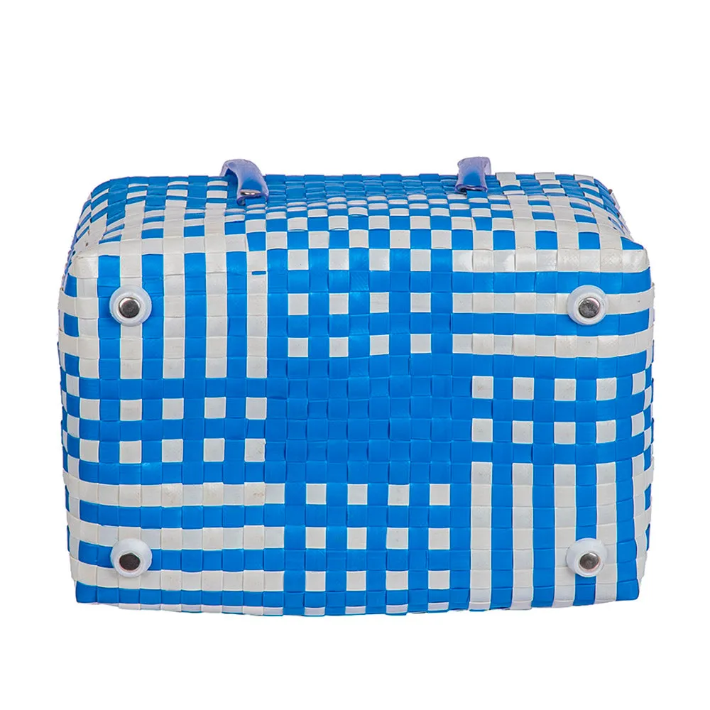 Handmade Blue & White Half Basket