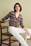 Lamorna Lane Cardigan - Weaving Needle Gully Multi