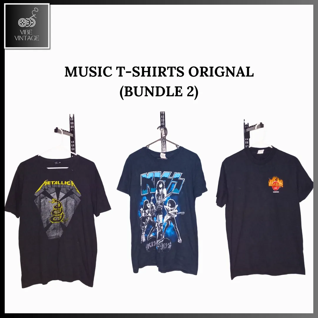 MUSIC T-SHIRTS ORIGNAL - 25 PCS (BUNDLE 1)