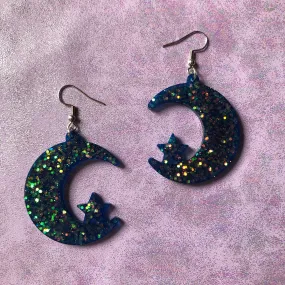 Ocean Eyes Moon Earrings #3