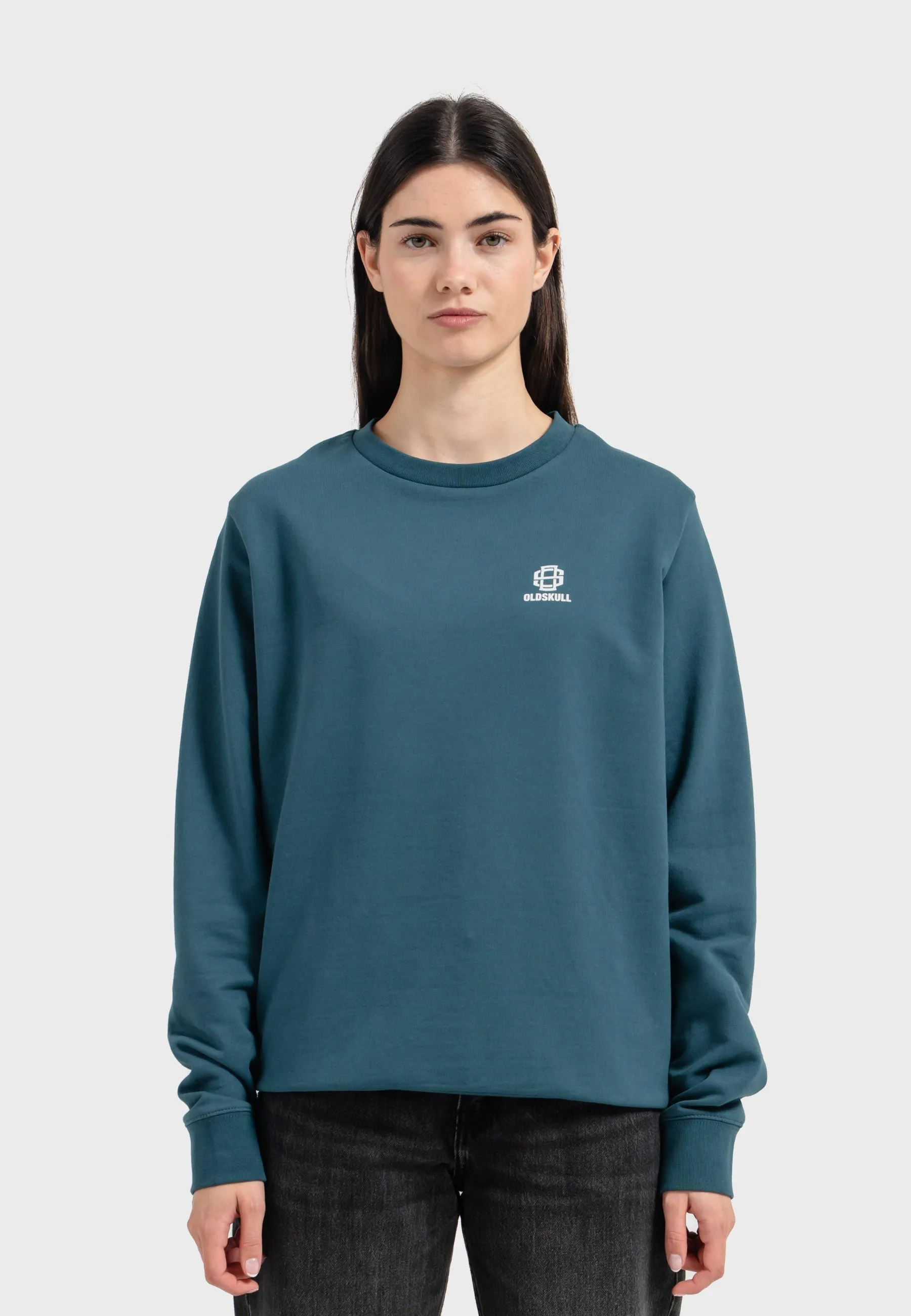 Oldskull Iconic Logo Sweatshirt Dark Green