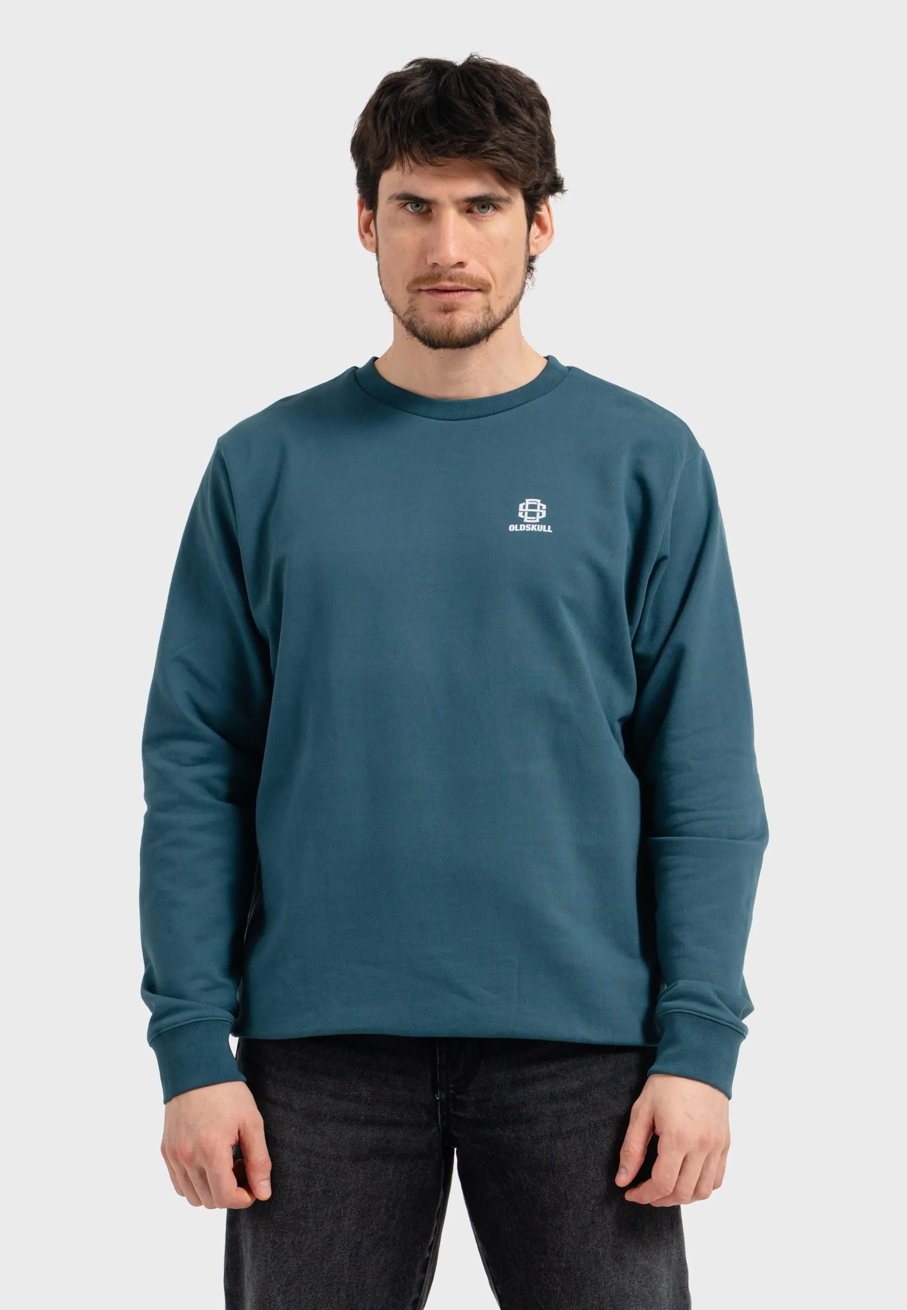 Oldskull Iconic Logo Sweatshirt Dark Green