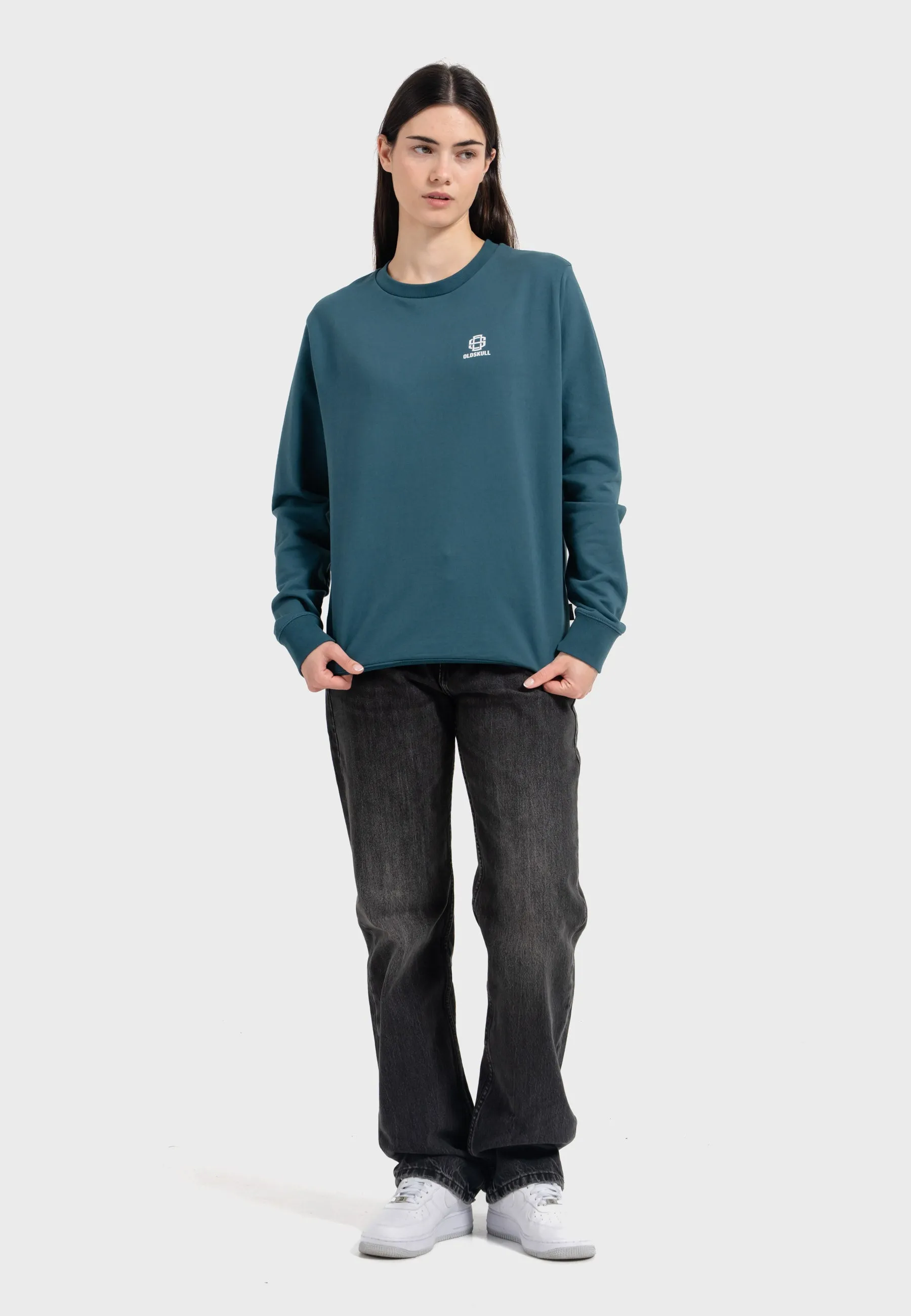 Oldskull Iconic Logo Sweatshirt Dark Green