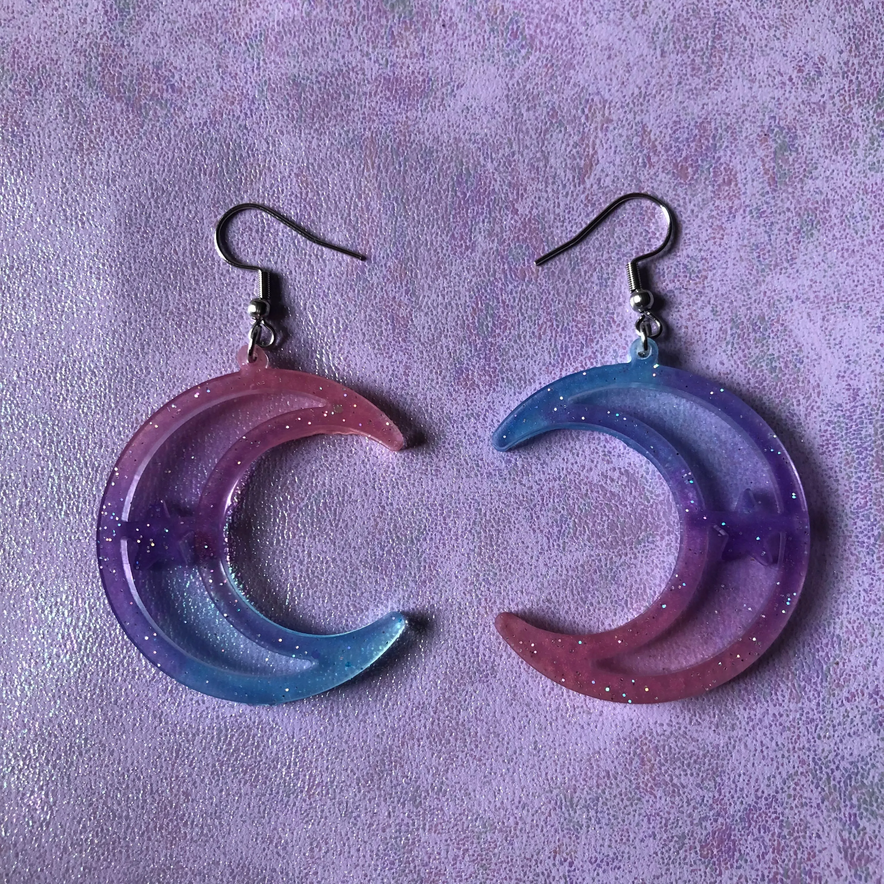 Ombre Moon Earrings