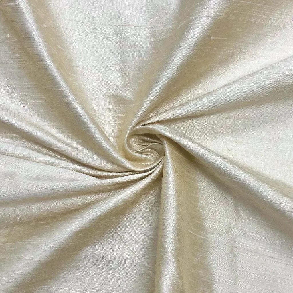 Plain Natural 100% Silk dupion sold in half meters Fabric 137cm M1742 Mtex