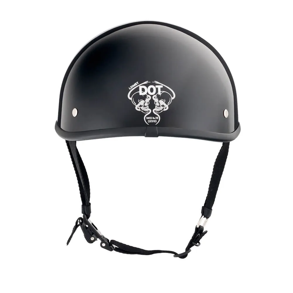 Smallest Lightest SOA DOT Beanie Helmet / Gloss Black