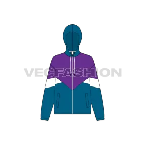 Women's Vector Windbreaker Hooded Sketch